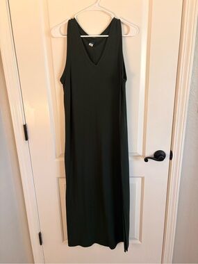 Old Navy | Dresses | Tall Xs Old Navy Olive Green Maxi Dress Defined Waist